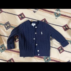9 Months Navy Blue Ralph Lauren cardigan